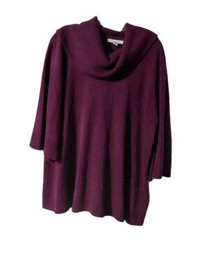 Ralsey Womens Sweater Size 2X Cowl Neck Plum Maroon